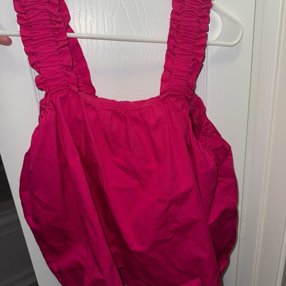 Freshman Pink Ruched Tank Top with Elegant Style